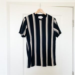 TOPMAN • stripe navy shirt